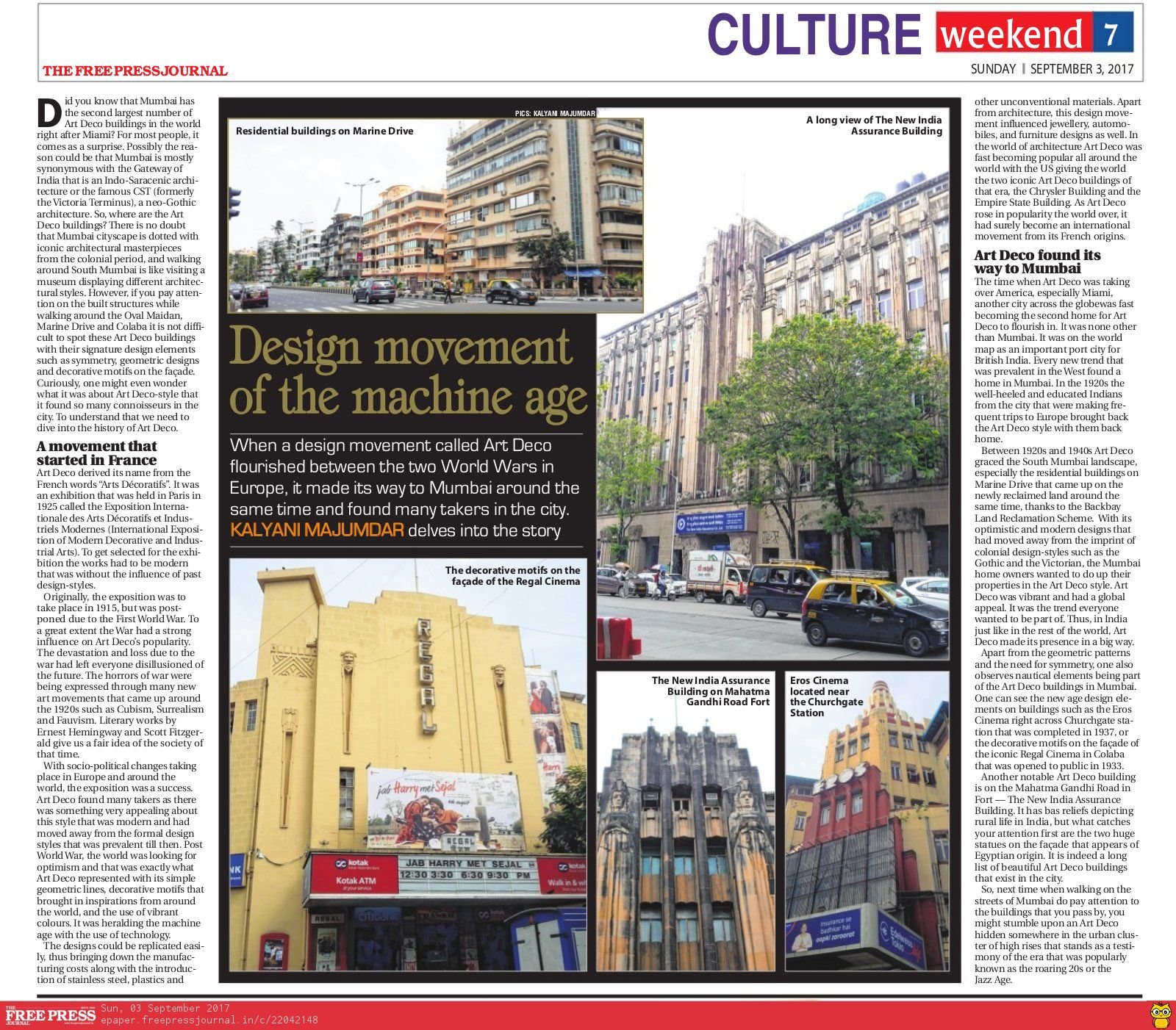 Feature: Art Deco, Free Press Journal